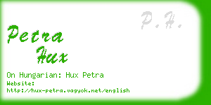 petra hux business card